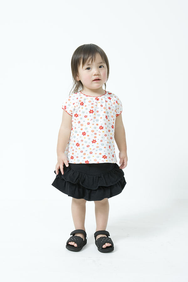 Portrait of Japanese girl (2-3 years), full length Photograph by Indeed