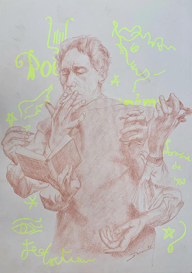 Portrait Drawing - Portrait of Jean Cocteau by Benoit Beal