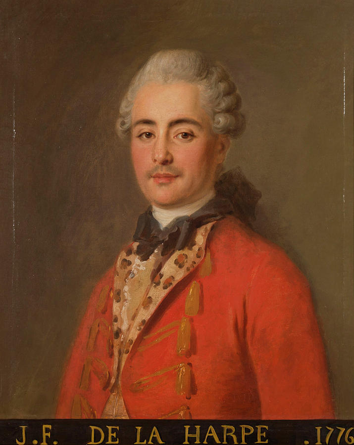 Portrait of Jean Francois de La Harpe 1739-1803 Painting by Anonymous ...