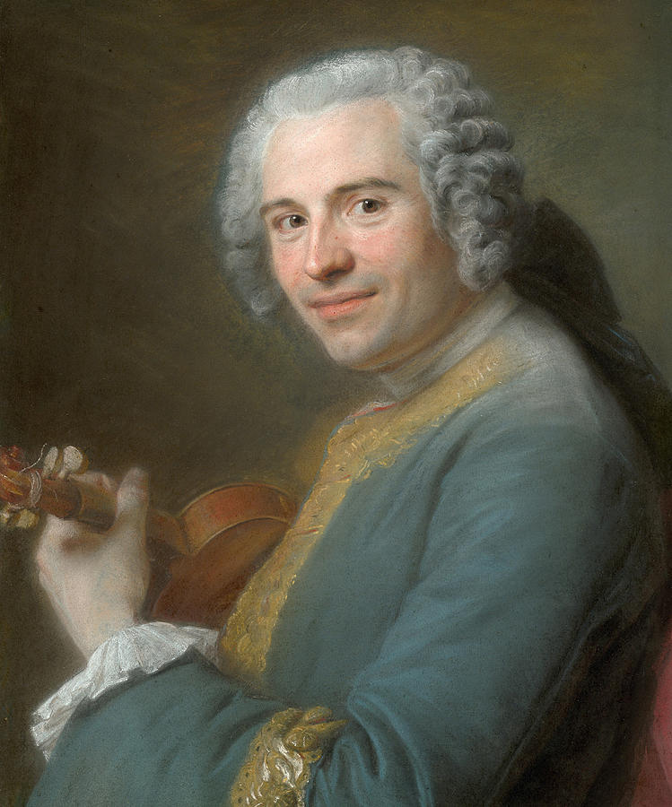 Portrait of Jean-Joseph Cassanea de Mondonville Pastel by Maurice Quentin de La Tour