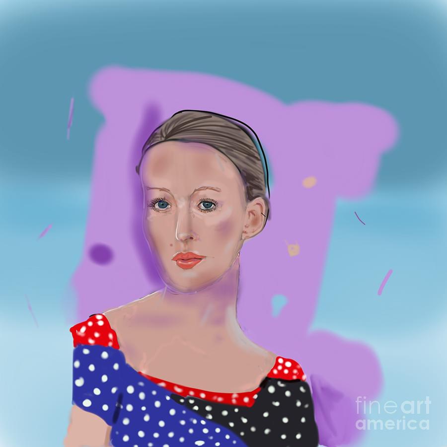 Portrait of jilly Digital Art by Jacinta Hunt Fine Art America