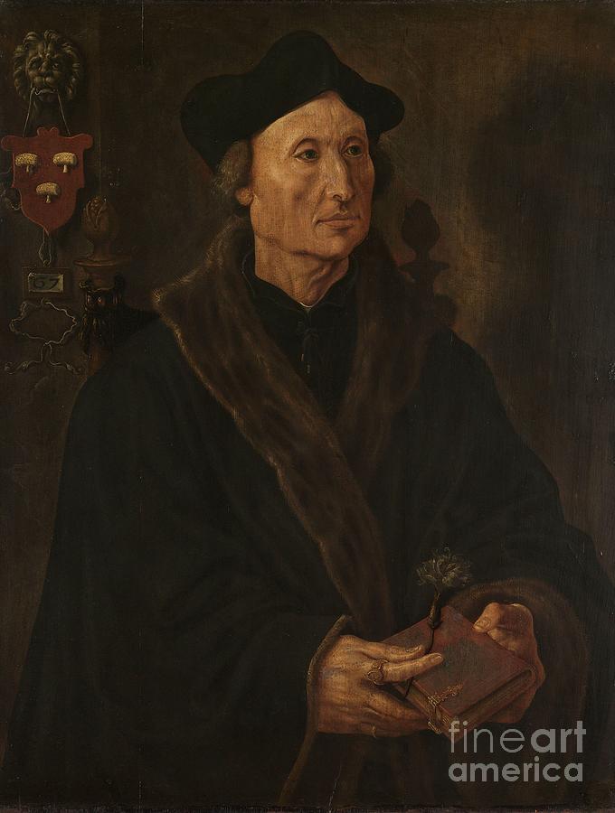 Portrait Of Johannes Colmannus, Rector Of The Convent Of St. Agatha At Delft, Maarten Van Heemskerck Painting