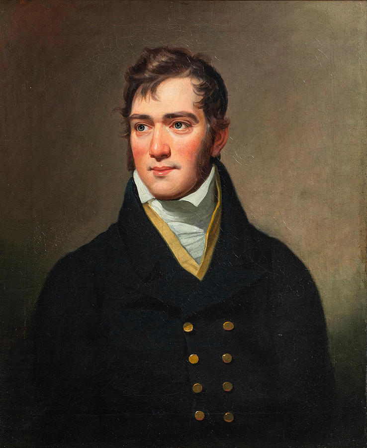 Portrait of John Gundaker Brenner Painting by Jacob Eichholtz