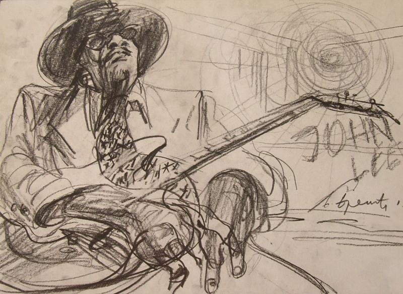 Portrait of John Lee Hooker Drawing by Eremic Boris - Fine Art America