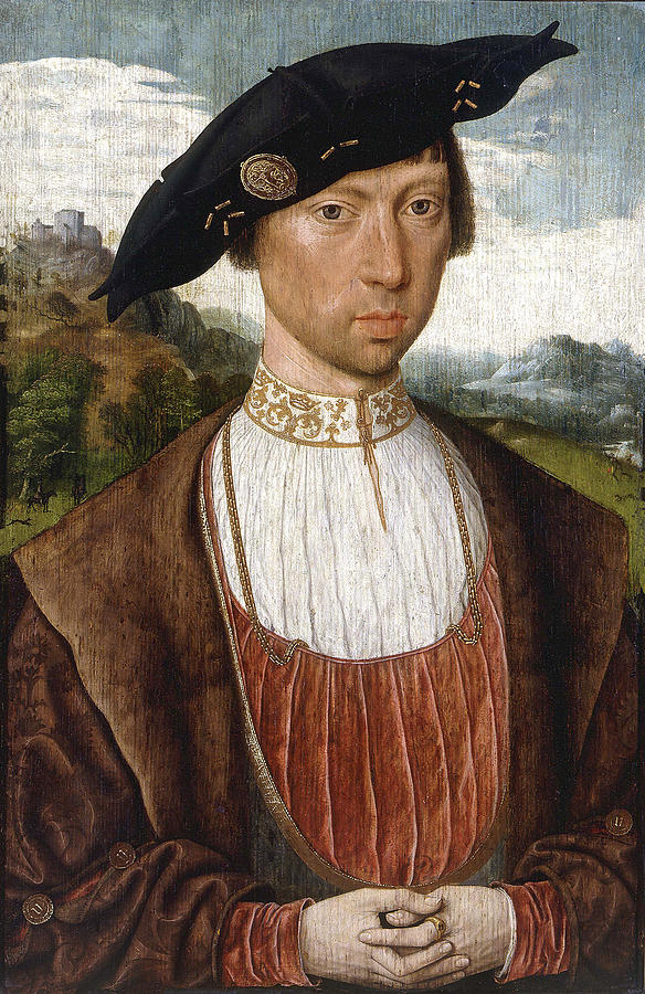 Portrait of Joost van Bronckhorst-Bleiswijk  Painting by Jan Mostaert
