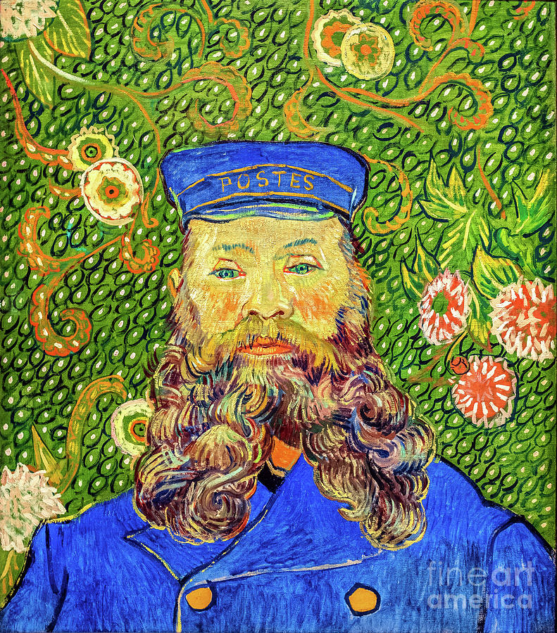 Portrait of Joseph Roulin by Vincent Van Gogh Painting by Vincent Van Gogh