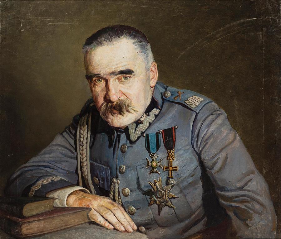 Portrait Of Jozef Pilsudski Painting By Aleksander Krawczyk Polish | Pixels