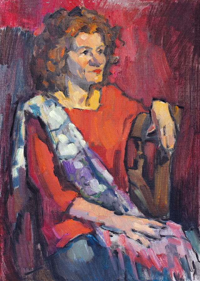 Portrait Painting - Portrait of Karina Datashvili  by Vera Bondare