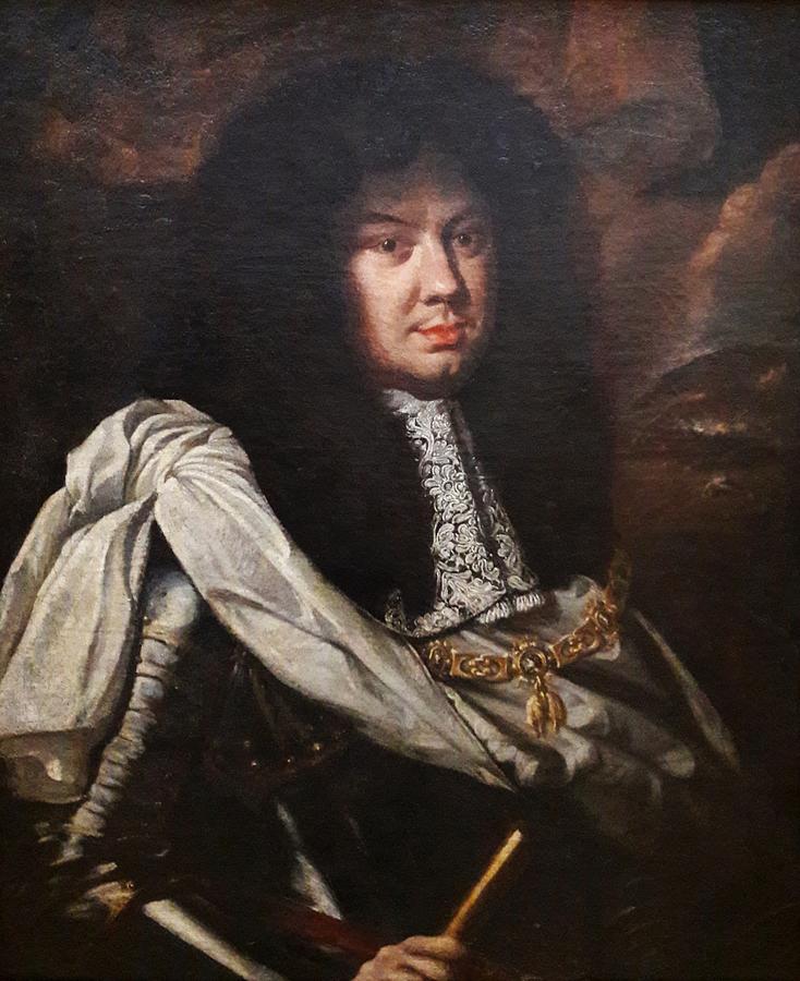 Portrait of King Michael Korybut Wisniowiecki with a baton. Painting by ...