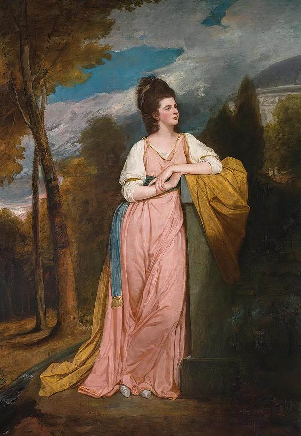 Portrait Of Lady Elizabeth Capell Lady Monson Drawing by George Romney ...