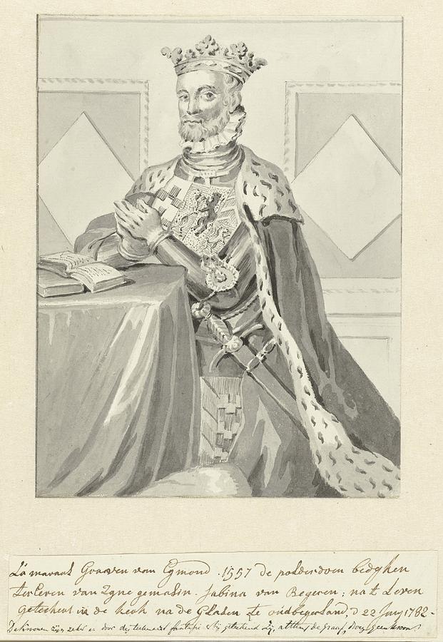 Portrait of Lamoraal, Count of Egmond, kneeling, Aert  Painting by MotionAge Designs
