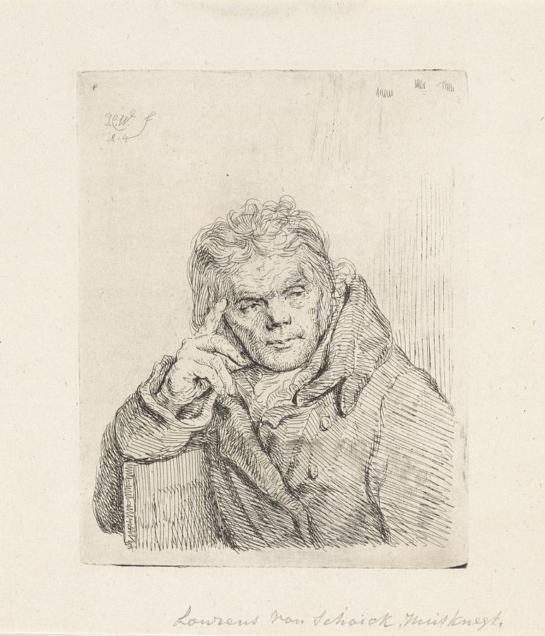 Portrait of Laurens van Schaik, Pieter Christoffel Wonder, 1814 Painting by MotionAge Designs