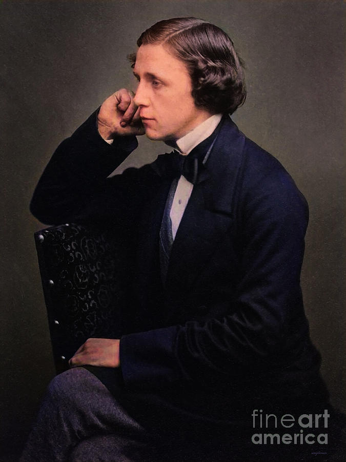 Portrait of Lewis Carroll Author of Alice In Wonderland Colorized 20210327  by Wingsdomain Art and Photography