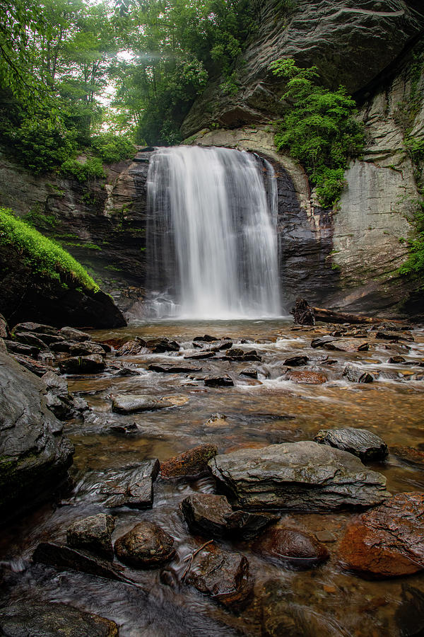 Portrait of Looking Glass Falls Photograph by Robert J Wagner