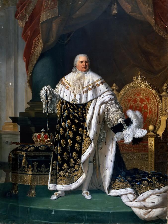 Portrait of Louis X VI II in coronation robes Painting by Robert ...