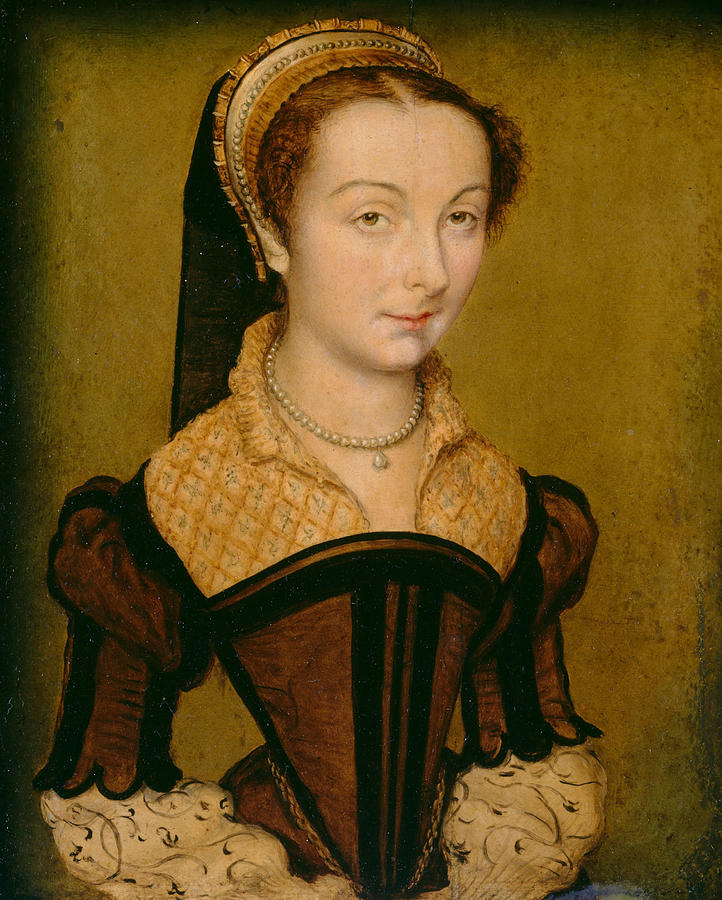 Portrait of Louise de Halluin, dame de Cipierre Painting by Corneille de Lyon