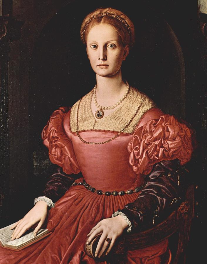 Portrait of Lucrezia Panciatichi Drawing by Bronzino | Fine Art America