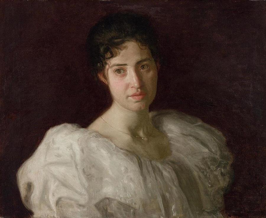 Portrait of Lucy Lewis Painting by Thomas Eakins - Fine Art America