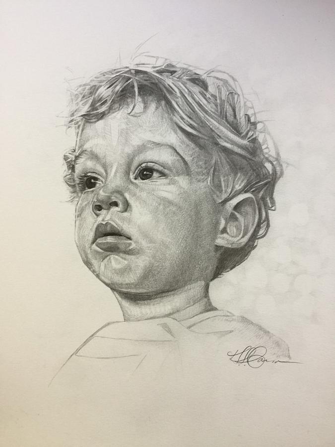 Portrait of Luke Drawing by T S Carson