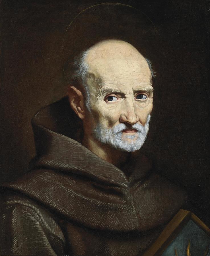 Portrait Of Luke Wadding Painting By Carlo Maratta 