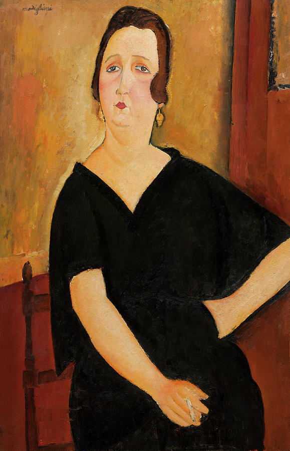 Portrait of Madame Amedee- high resolution - digitally enhanced Painting by Amedeo Modigliani