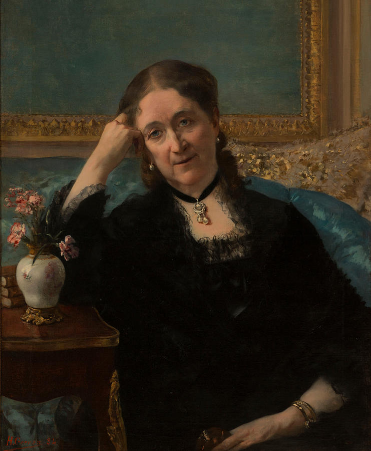 Portrait of Madame Blerzy Painting by Henri Gervex
