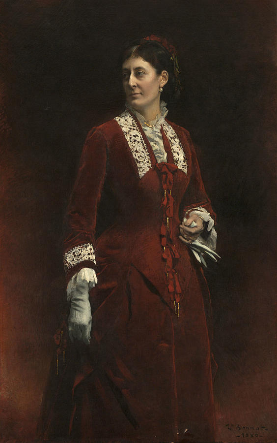 Portrait of Madame Georges Erhler Painting by Leon Bonnat