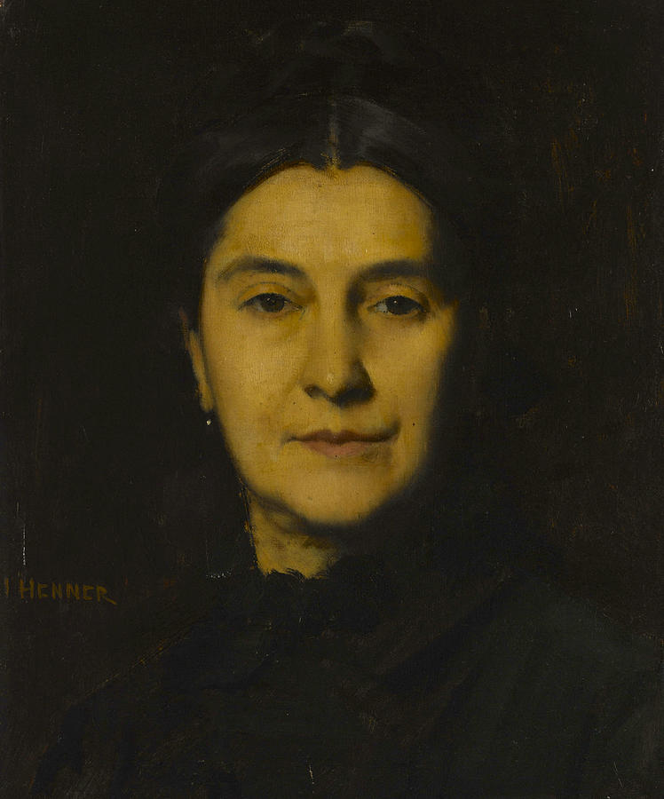 Portrait of Madame Herzog Painting by Jean-Jacques Henner