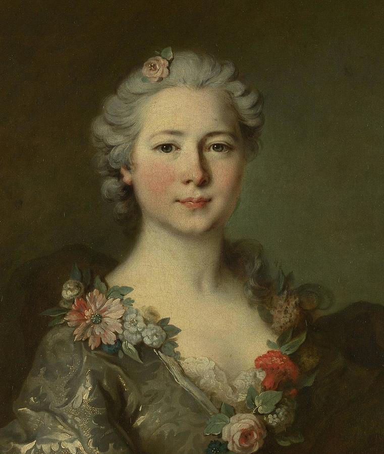 Portrait of mademoiselle de Coislin Painting by LouisTocque - Fine Art ...