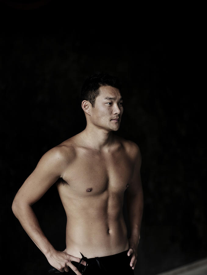 Portrait Of Male Swimmer Photograph by Solskin