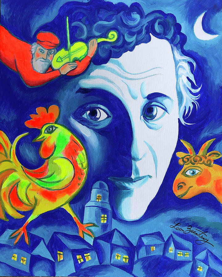 Portrait Of Marc Chagall Painting