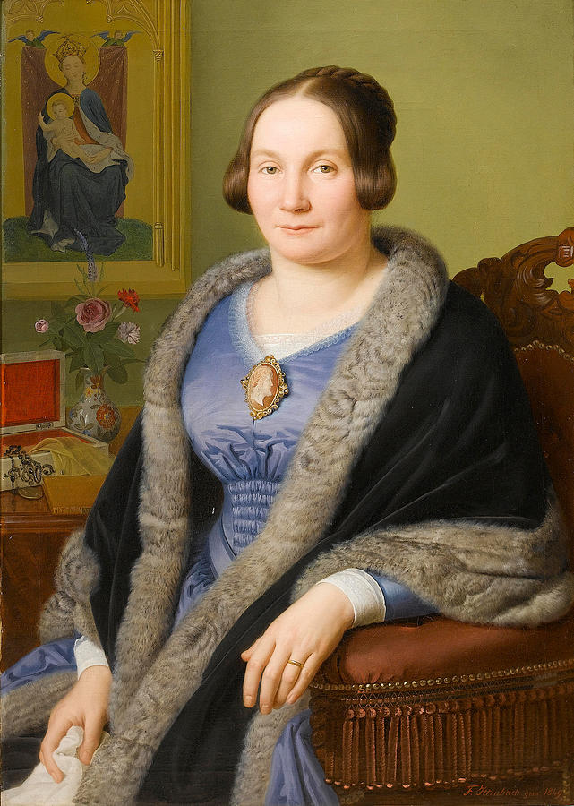 Portrait of Margarete von Soist Painting by Franz Ittenbach