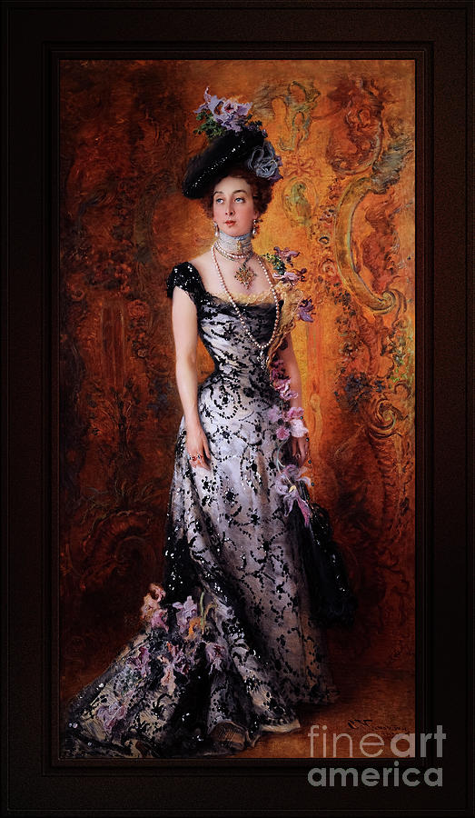 Portrait of Maria Alexeevna Matavtina by  Konstantin Makovsky Remastered Xzendor7 Reproductions Painting by Rolando Burbon