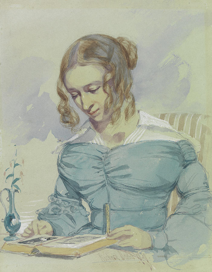 Portrait of Maria Elizabeth Dadd, the Artists Sister Drawing by Richard Dadd