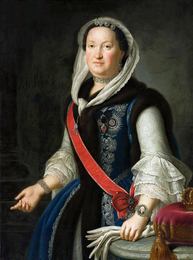 Portrait of Maria Josepha of Austria in Polish costume Photograph by Pietro Rotari and Workshop