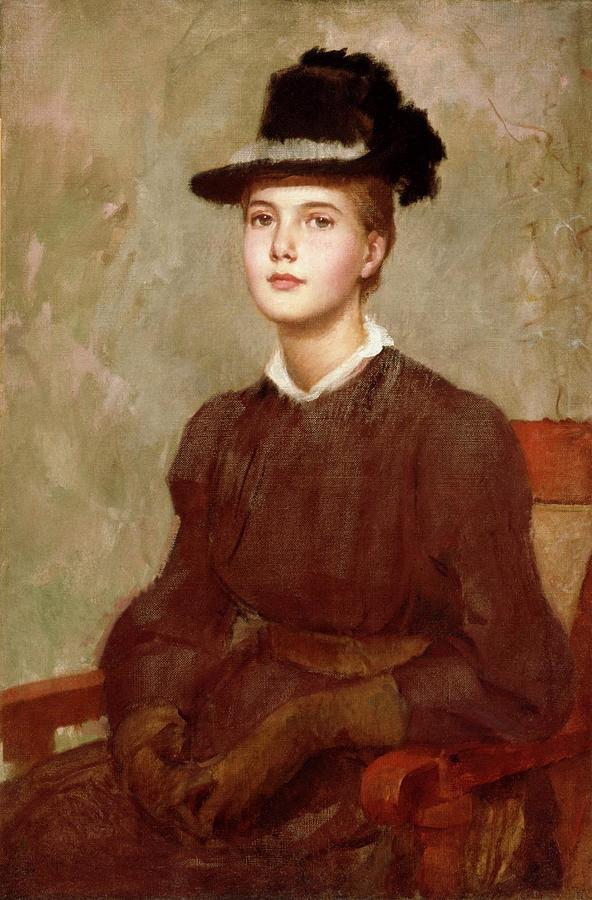 Portrait Painting - Portrait of Marie Danforth Page by Frank Duveneck