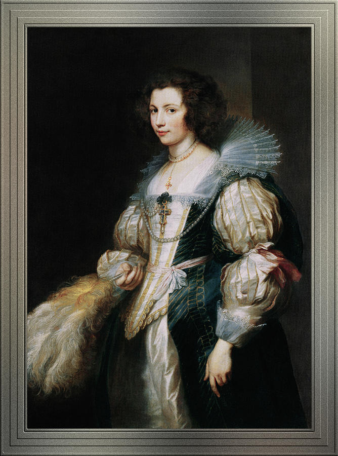 Portrait of Marie-Louise de Tassis by Anthony van Dyck Painting by Rolando Burbon