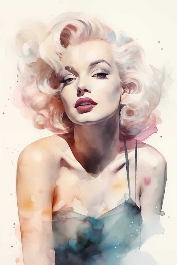 Portrait Of Marilyn Monroe Digital Art