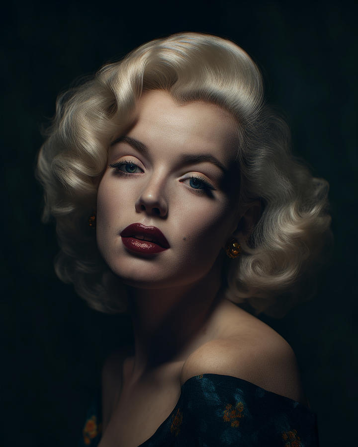 Portrait of Marilyn Monroe Digital Art by Arthur Huang - Pixels