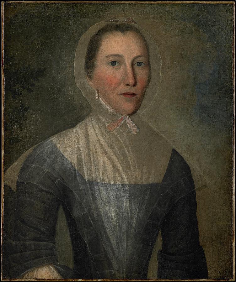 Portrait of Mary Croswell, 1763 attributed to Joseph Badger Painting by ...