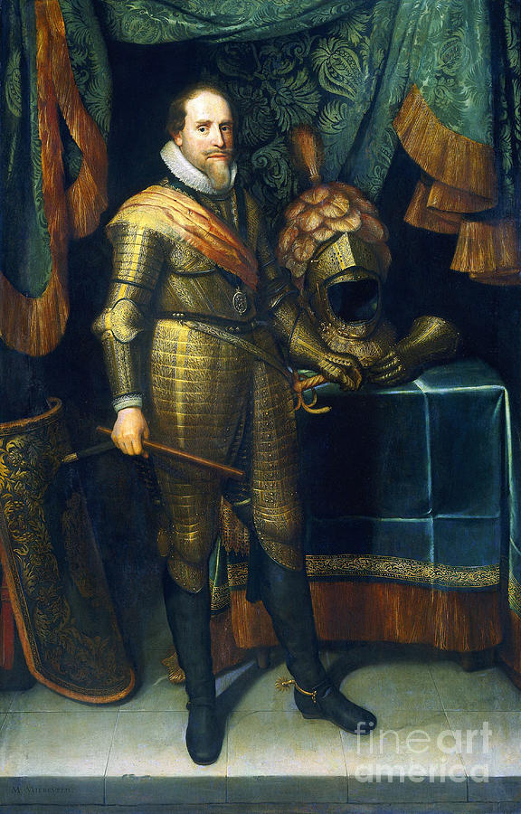 Portrait Of Mauritius Prince Of Orange Painting