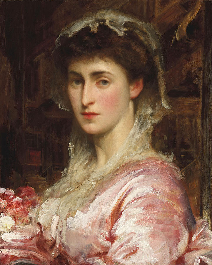 Portrait of May Sartoris, Mrs Henry Evans Gordon Painting by Frederic Leighton