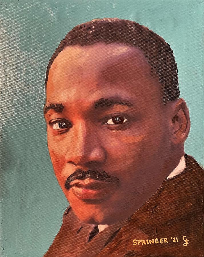 Portrait of MLK Painting by Gary Springer