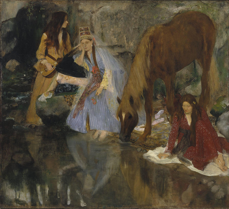 Portrait of Mlle Fiocre in the Ballet La Source. Oil on canvas, dated ca. 1867-1868. Painting by Edgar Degas