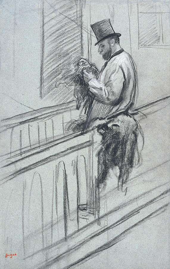 Portrait of Monsieur Hermann de Clermont, from circa 1879 Drawing by Edgar Degas Portrait of Monsieur Hermann de Clermont, from circa 1879 Drawing by Edgar Degas