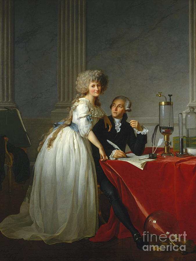Portrait of Monsieur Lavoisier and His Wife Painting by Jacques-Louis David