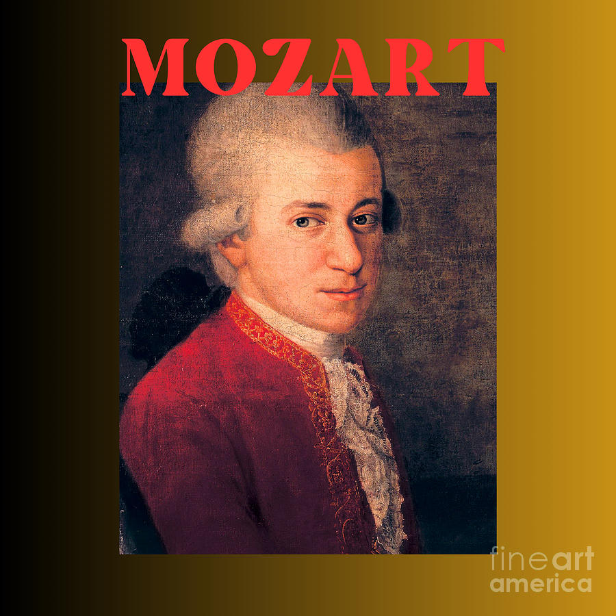 Portrait of Mozart Digital Art by Diane Hocker - Fine Art America