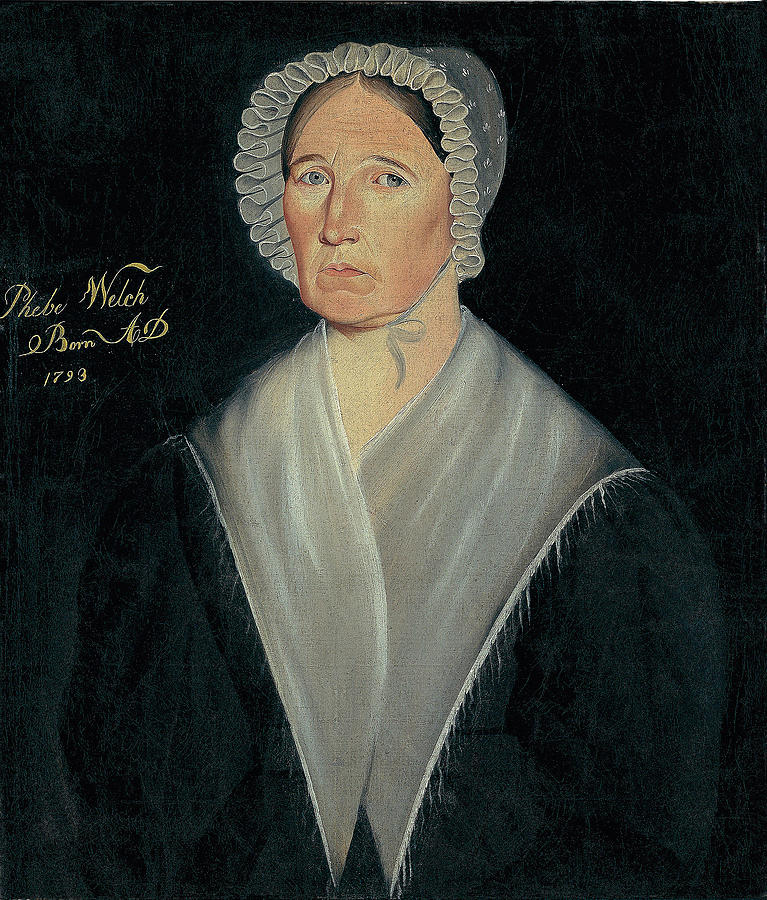 Portrait of Mrs William W. Welch Painting by Sheldon Peck