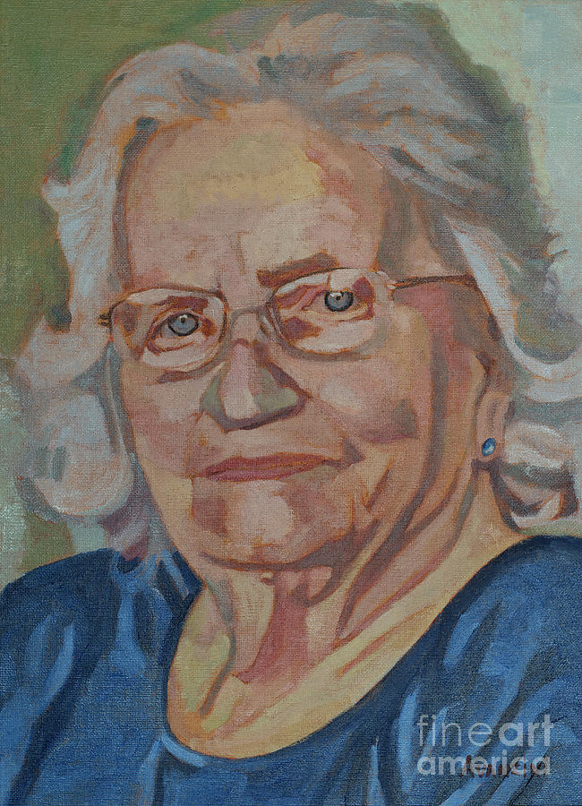 Portrait of my Mother at 83 Painting by Pablo Avanzini