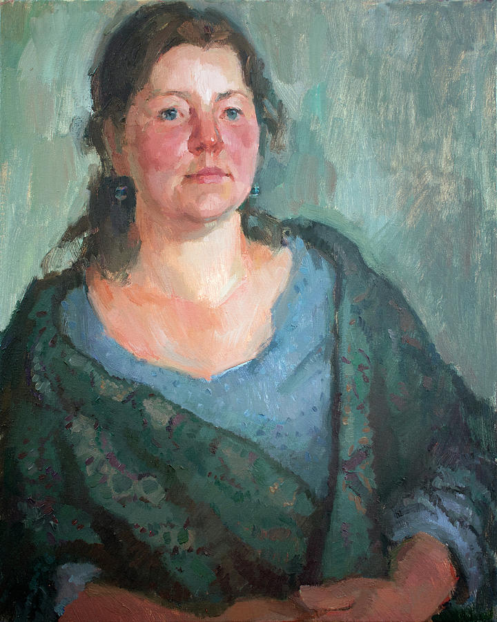Portrait Painting - Portrait of Nastya - VBP180603 by Vera Bondare